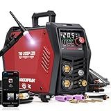 ARCCAPTAIN iControl TIG 205P Pro Welder With APP Control, 5 In 1 DC/Pulse/Lift/Spot TIG & Stick, Dual Voltage 120V/240V TIG Welding Machine With Large LED Display, 2T/4T, Smart Fan, Safety Protection