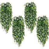 Waipfaru 4Pcs Fake Hanging Plants 2.7FT Fake Plants Fake Vines Greenery