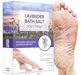 Foot Peel Mask, Lavender Foot Mask Natural Exfoliator for Dry Dead Skin, Callus, Peeling Foot Mask Repairs Heels & Removes Cracked Feet & Rough Heels Enjoy Baby Soft Smooth Feet