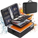 DocSafe 5200°F Document Organizer with Lock,Upgraded Heat Insulated Fireproof&Waterproof Box 8 Layers File Organizer,Portable Home Travel Safe Storage for Important Documents, Files and More