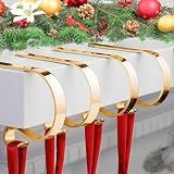 Christmas Stocking Holder, 4 Pack Stocking Holders For Mantle, Non-Slip