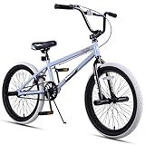vollsch Freestyle BMX Bikes 20 Inch Kids Bicycle for 8-15 Years Old Teens, Boys, Girls, Beginner-Lever Riders, Slate Grey