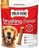Milk-Bone Brushing Chews Large Daily Dental Dog Treats, 33.7 oz Bag
