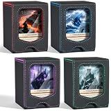 Fabmaker 4 Pack Deck Box Compatible with MTG Commander,Comman-der Deck Box