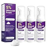 5% Minoxidil Foam for Women Hair Growth Foam Suitable for Hair Thinning Receding Hairline and Hair Loss to Hair Regrowth Get Thicker Fuller Hair 3 Bottles 2.11 Ounces Each