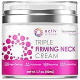 ACTIVSCIENCE Neck Firming Cream - Natural Anti-Aging Facial Moisturizer with Retinol Collagen & Hyaluronic Acid - Day & Night Anti-Wrinkle Cream - Firming, Hydrating Face Cream