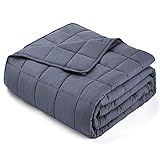 yescool Weighted Blanket for Adults (20 lbs, 60” x 80”, Grey) Cooling Heavy Blanket for Sleeping Perfect for 190-210 lbs, Queen Size Breathable Blanket with Premium Glass Bead, Machine Washable