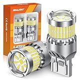 SEALIGHT 7440 7443 LED Bulbs Reverse Lights, Upgraded T20 7444 7441 W21W 992 LED 56-SMD with Projector Lens for Backup Tail Brake Parking Lights, 6000K White, Pack of 2