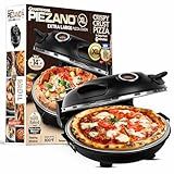 PIEZANO 14 Inch Extra Large Crispy Crust Pizza Oven by Granitestone – Family Sized Electric Pizza Oven Indoor Countertop Maker with Stone Heats up to 800˚F for Stone Baked Pizzeria Style at Home