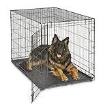 New World Single Door Folding Metal 48-Inch Dog Crate, Enhanced Security, Includes Leak-Proof Pan & Divider Panel, For Extra-Large Sized Breeds