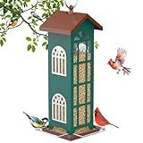 Metal Bird Feeder Bird Feeders for Outdoors Hanging,Waterproof and Rust-Proof,Easy Cleaning,Wild Bird Feeders Attracting Chickadees Goldfinches Cardinals Finches and Sparrows