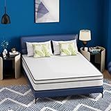PayLessHere | 10 Inch Queen Mattress | Medium Firm Hybrid Mattress | White | with High-Density Foam and Breathable Cover | Pocket Spring Design, Pressure Relief | Bed in a Box, CertiPUR-US Certified