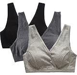 CAKYE Women's Maternity Nursing Bra for Sleep and Breastfeeding 3 Pcs/Pack (Medium)