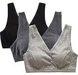 CAKYE Women's Maternity Nursing Bra for Sleep and Breastfeeding 3 Pcs/Pack (Medium)