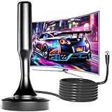 TV Antenna for Smart TV Indoor, TV Antenna for Local Channels,Digital Antenna for Smart tv Indoor,Easy Installation,Long Range HD TV Antenna,Support All TV-15 FT Coax HDTV Cable-Black