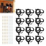 12 Counts Horse Bridle Rack, Bridle Bracket Bridle Hooks with Tubes & Screw