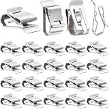 Dunzy 100 Pcs Solar Wire Clips Stainless Steel S Clip, 0.2 to 0.3 Inch