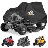 Zettum Riding Lawn Mower Cover - Lawn Tractor Covers Waterproof & Heavy Duty, 600D Outdoor Mower Cover Universal fit with Storage Bag for John Deere, EGO, Toro, Craftsman, Husqvarna, Honda and More