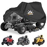 Zettum Riding Lawn Mower Cover - Lawn Tractor Covers Waterproof & Heavy Duty, 600D Outdoor Mower Cover Universal fit with Storage Bag for John Deere, EGO, Toro, Craftsman, Husqvarna, Honda and More