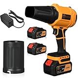 Leaf Blower Cordless with Battery and Charger,Car Dryer Air Blower, Portable Handheld Leafs Blower Dryer air blowers Super Powerful Set（Machine with 2 Batteries）