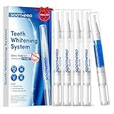 Teeth Whitening Pen Gel Kit: 22% & 35% Carbamide Peroxide Gel for Stain Removal - Enamel Safe with Soothing Gel Pen for Sensitive Teeth (5 Pack)