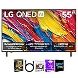 LG 65 Inch Class 82A Series QNED AI 4K UHD Smart TV 2025 Dolby Vision 120Hz webOS WiFi Bluetooth Streaming Bundle with HDMI Cable and 12 Month CPS Protection Plan (55 inch)