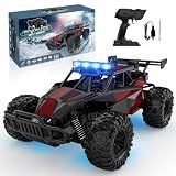 BLUEJAY Remote Control Car, 2.4GHz High Speed 33KM/H RC Cars Toys, 1:12 Monster RC Truck Off Road with LED Headlight and Rechargeable Battery Gifts for Adults Boys 8-12