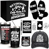 SIXVALA 10 Pcs Retirement Gifts for Men 2025, This Legend Has Retired, Happy Retirement Gifts for Dad, Grandpa, Coworker, Teachers, Boss, Friends, Retirees, 20 Oz Tumbler Best Retirement Gifts Basket
