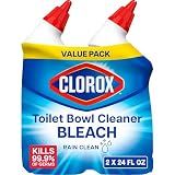 Clorox Toilet Bowl Cleaner with Bleach, Rain Clean, 24 fl. oz., 2 Pack
