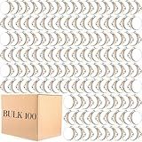 Lukmaa 100 Pcs 4 Inch Wedding Tambourine Bulk Drum for Adults Hand Held Percussion Gift Wood Metal Jingles Musical Educational Drum Instrument for Church Wedding Party Favor