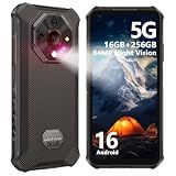 Ulefone Armor X16 Pro 5G Rugged Phone, 16GB+256GB/2TB, MTK Dimensity 6300 Android 16, 10360mAh(33W) 64MP+25MP Night Vision 6.56" 120Hz Display, Dual 5G, Waterproof, Widevine L1, NFC - Wasteland Shadow