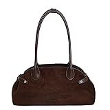 Suede Shoulder Bags for Women Suede Purse Vintage Shoulder Handbag Stylish Fall Purse