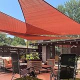LOVE STORY 16' x 16' x 16' Triangle Sun Shade Sail for Patio, Terra Red