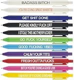 Cityhermit 11Pcs Funny Adult Ballpoint Pen Set, Premium Days of The Week Swear Cuss Word Pens for Office Gifts, Novelty Pens for Corworkers