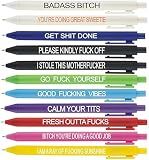 Cityhermit 11Pcs Funny Adult Ballpoint Pen Set, Premium Days of The Week Swear Cuss Word Pens for Office Gifts, Novelty Pens for Corworkers