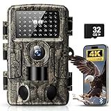 MRSCRET WiFi Trail Camera,4K 60MP Game Cameras with Night Vision Motion Activated Waterproof,Trail Camera Sends Picture to Cell Phone,Suitable for Outdoor Wildlife Detection, Monitoring Home Security