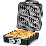 Belgian Waffle Maker 4 Slices, 1200W Waffle Iron