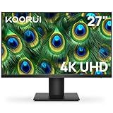 KOORUI 27 Inch 4K Monitor Computer UHD(3840 * 2160) IPS Display, 99% sRGB, 95% DCI-P3, 1.07 Billion Colors, Freesync & G-sync, Displayport & 2X HDMI, VESA 100 * 100mm, Tilt -5 to 20°, Audio Out (N07)