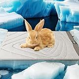 ZonLi Dog Cooling Mat, 20" x 16"Small, Waterproof Cooling Pad for Cats & Rabbits, Portable & Durable Pet Mat for Crate, Trunk, Camping, Outdoors, Machine Washable, Pebble Grey