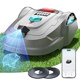 YARDCARE 2026 New M800Plus Robot Lawn Mower, GPS & 3D Vision, with 32.8 ft Magnetic Stripe, Obstacle Avoidance, Auto-Charging, APP Control, Bow-Shaped Mowing for Lawns up to 8611 sq.ft (Grey)