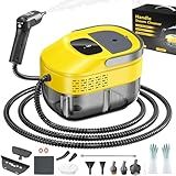 2026 New 3 Level Adjustable Pressurized Handheld Steam Cleaner for Home, 10s Heat-Up Handheld Steamer for Cleaning, 1.6 Qt Tank Portable Steam Cleaner Handheld for Car (yellow)