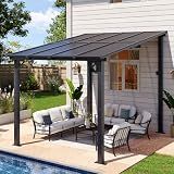 Aoxun 8’x10’ Gazebo for Patio, Gazebo Pergola with Sloped Roof, Black