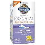 Garden of Life Prenatal DHA Omega 3 Fish Oil Supplement - Minami Natural Prenatal, Lemon, 60 Softgels