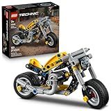 LEGO Technic Yellow Motorcycle Toy - Building Toy for Boys & Girls, Ages 7+ - Model Kit with Detailed Features - Bedroom Decor for Kids - Gift for Birthdays - 42225
