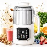 Flelano Milk Maker, 11 in 1 Electric Milk Machine, 46oz Multi-functional Soymilk Maker, Homemade Plant Milk Nut Milk Oat Milk Chowder Juice Milkshake, Boil Water, Self Cleaning Delay Start Keep Warm