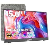 InnoView Portable Monitor 15.6" 1080P for Laptop with Protective Sleeve, Built-in 90° Adjustable Stand USB C HDMI Ultra-Slim Portable Laptop Monitor for MacBook Phone PS Xbox Switch
