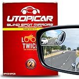Blind Spot Convex Car Mirror - Rearview Accessories for Car Interior - Automotive Blindspot Mirrors for Larger Image and Improved Traffic Safety (2-Pack)