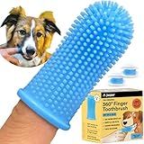 Jasper Dog Toothbrush, 360 Dog Tooth Brushing Kit, Finger Toothbrush, Cat Tooth Brush, Teeth Cleaning, Pet Tooth Brush for Small & Large Pets, Pet Toothpaste Not Included, 2-Pack Blue