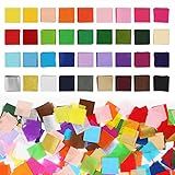 Simetufy 5400 Pcs 1 Inch Tissue Paper Squares, 36 Assorted Colors for Crafts, Art Rainbow Bulk for Mother's Day, Projects, Collage, Suncatchers, Scrapbooking - Non Bleeding