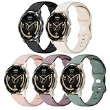 Huadea 5 Pack 18mm Silicone Watch Band Compatible with Garmin Vivoactive 4S/Vivomove 3S/Venu 3S 41mm/Venu 2S/Forerunner 255S/265S, Quick Release Soft Sport Straps for Women Men